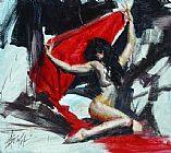 Henry Asencio RED VEIL painting
